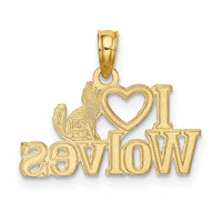 14K I HEART WOLVES Charm-K6614