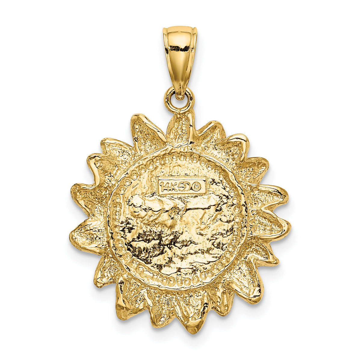 14K Smiling Sun Charm-K6617