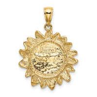 14K Smiling Sun Charm-K6617