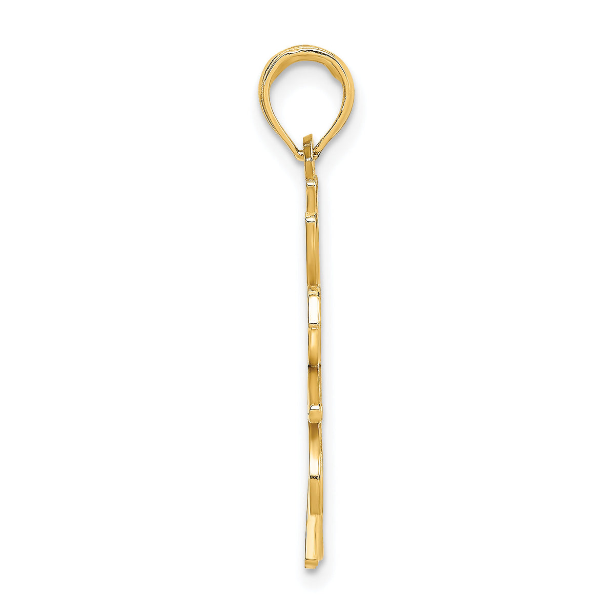 14K Cut-out Smiling Sun Charm-K6618