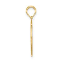 14K Circle Engraveable Center Charm-K6629