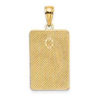 14K Rectangular Engraved Charm-K6633