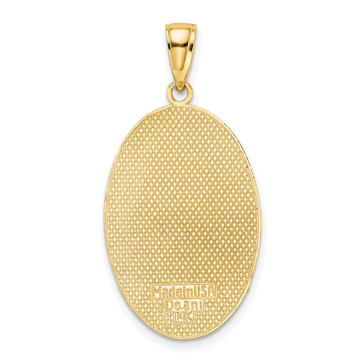14K Oval with Engraveable Center Charm-K6637