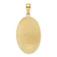 14K Oval with Engraveable Center Charm-K6637