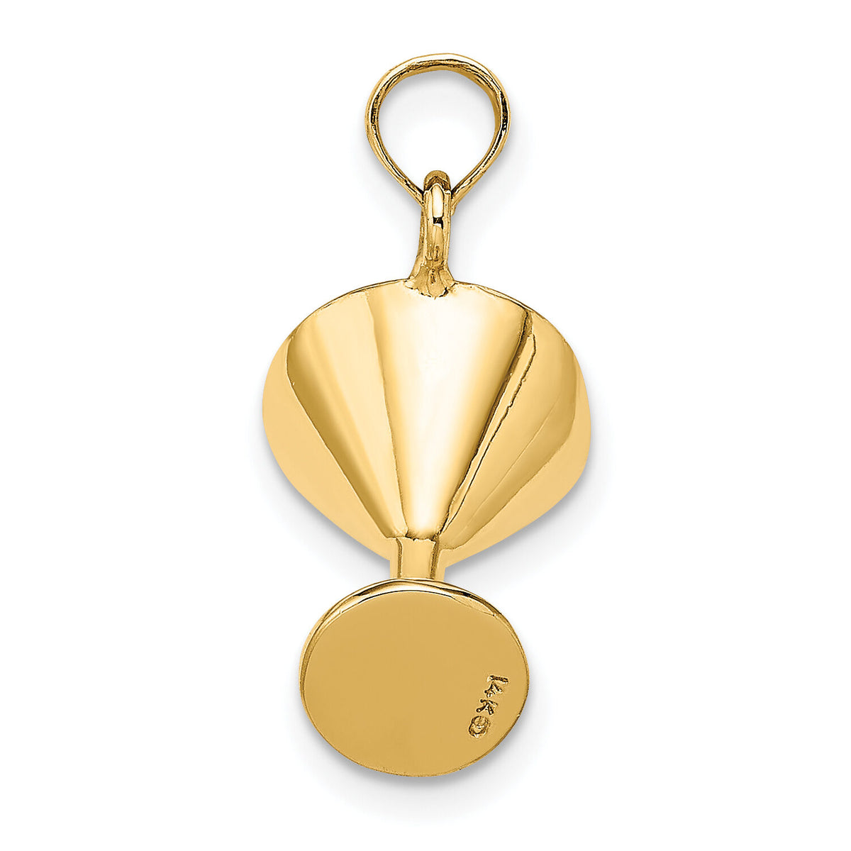 14K 3-D Green Enamel  Martini w/Cherry Charm-K6644