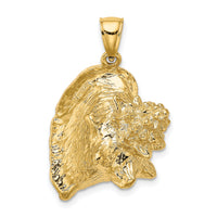 14K 3-D Enamel Large Conch Shell Charm-K6653