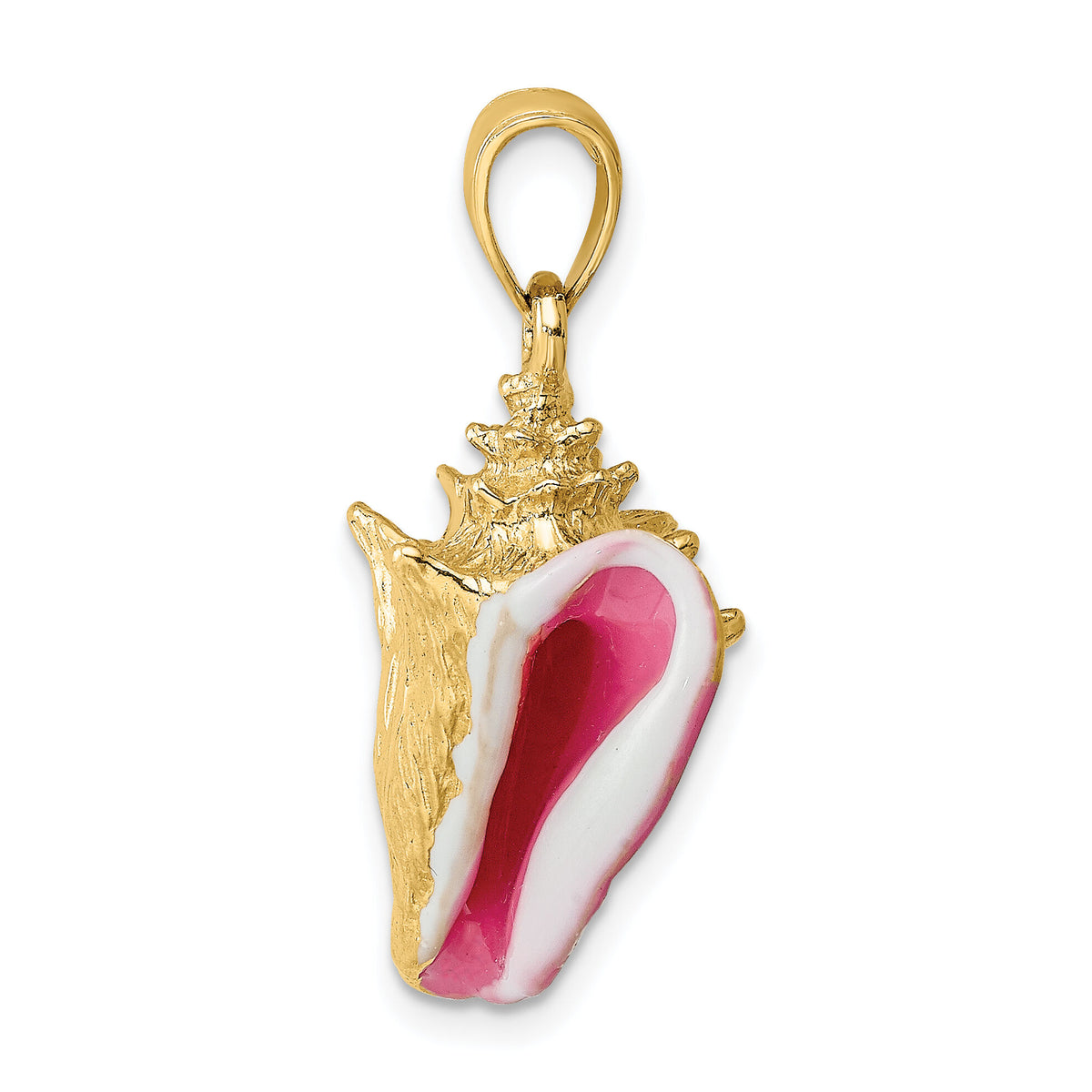 14K 3-D Enamel Conch Shell Charm-K6654