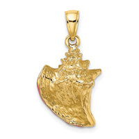 14K 3-D Enamel Conch Shell Charm-K6654