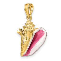 14K 3-D Enamel Conch Shell Charm-K6654