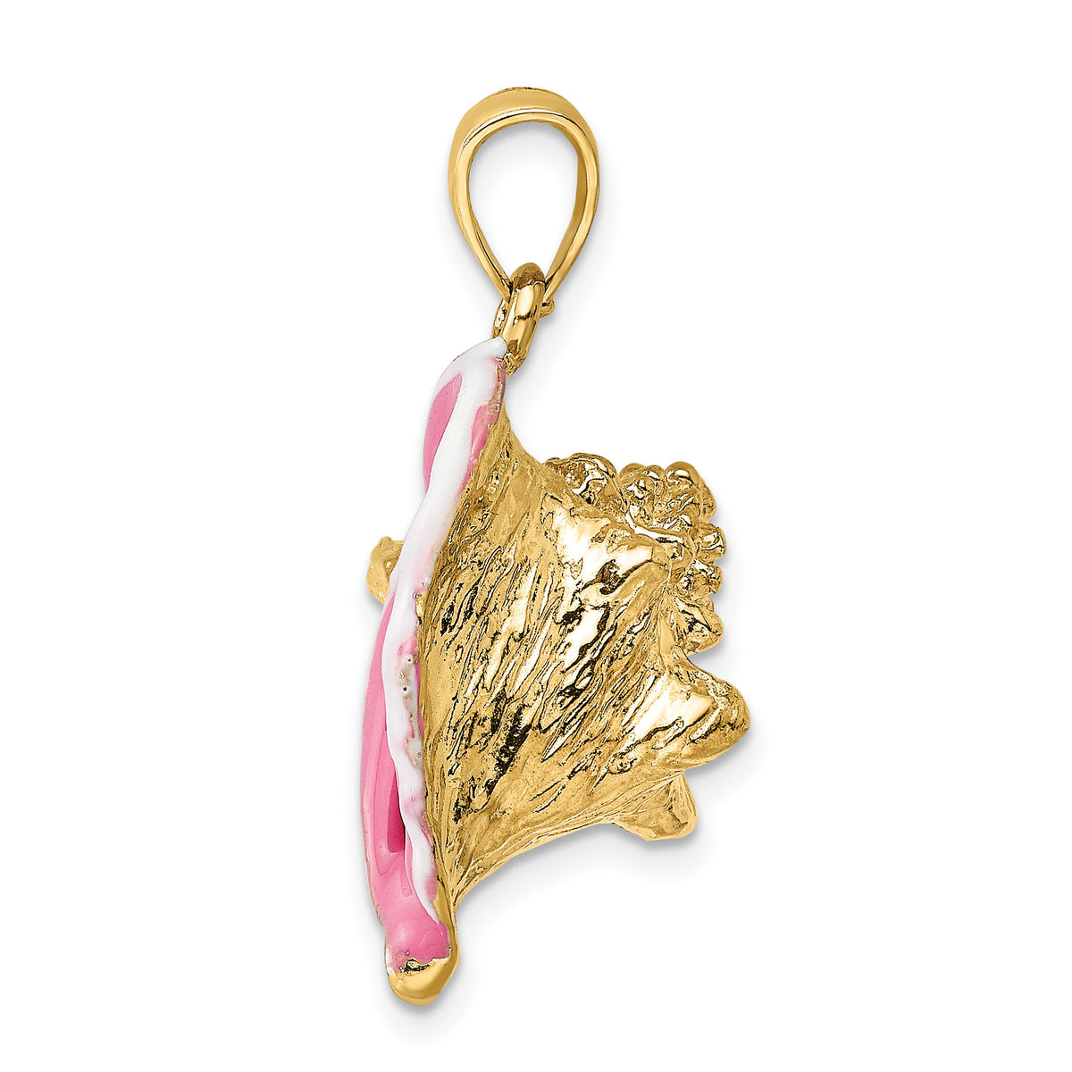 14K 3-D Enamel Conch Shell Charm-K6655