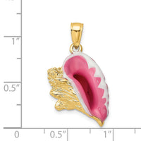 14K 3-D Enamel Conch Shell Charm-K6655