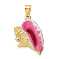 14K 3-D Enamel Conch Shell Charm-K6655