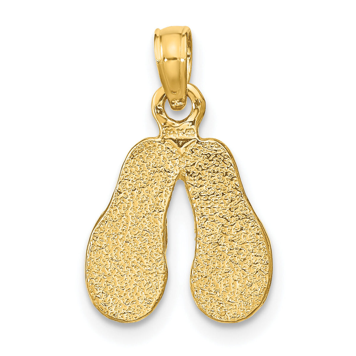 14k  3D W/ Multi-Color Enamel Double Flip-Flop Charm-K6663