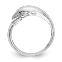 14k White Gold Dolphin Ring-K667