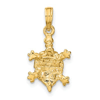 14K with Green Enamel Land Turtle Charm-K6684