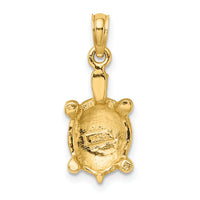 14K Green Enamel Tortoise Charm-K6688
