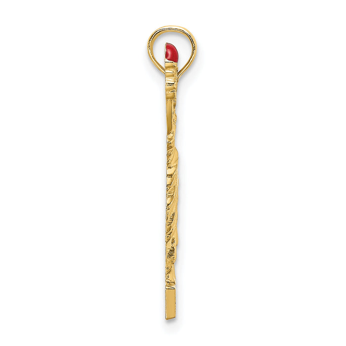 14K w/ Enamel Flame Statue Of Liberty NEW YORK Charm-K6690