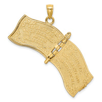 14K w/ Enamel 3-D Pledge Of Allegiance Flag Book Charm-K6697