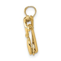 14K 3D Yellow Enameled Sunglasses Moveable Charm-K6703