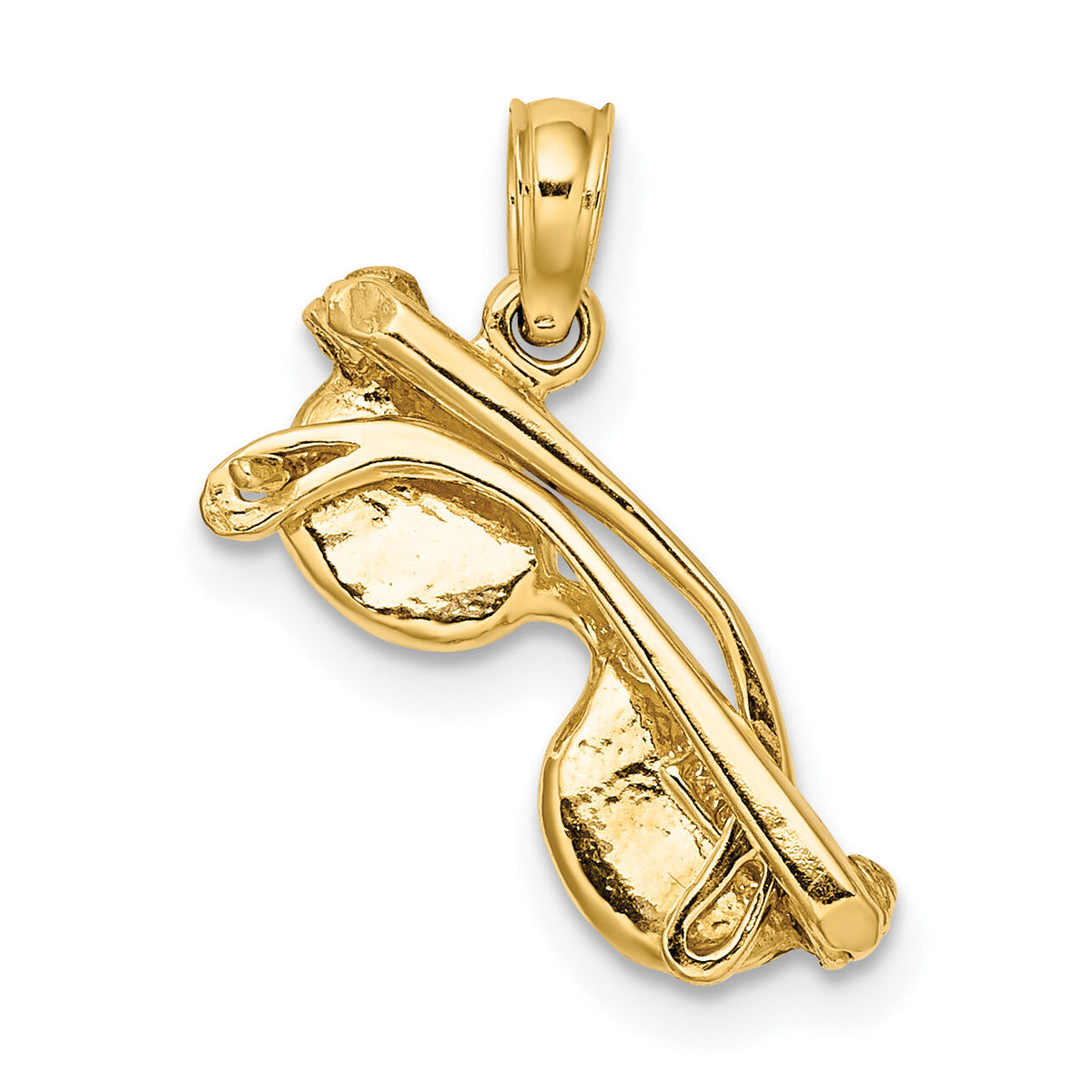 14K 3D Yellow Enameled Sunglasses Moveable Charm-K6703