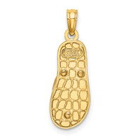 14K 3D Enamel Anchor On Blue Polka-Dot Flip-Flop Charm-K6704