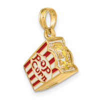 14K 3-D Enameled Bag of Popcorn Charm-K6725