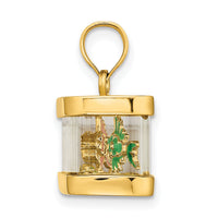 14K 3-D Moveable Enamel Fish Aquarium Charm-K6737