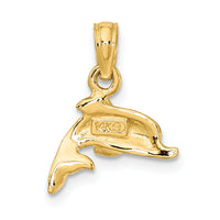 14K Blue Enamel Dolphin Charm-K6750