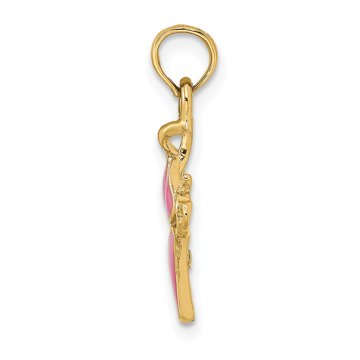 14K Pink Enameled Bikini Bathing Suit Charm-K6756