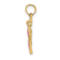 14K Pink Enameled Bikini Bathing Suit Charm-K6756