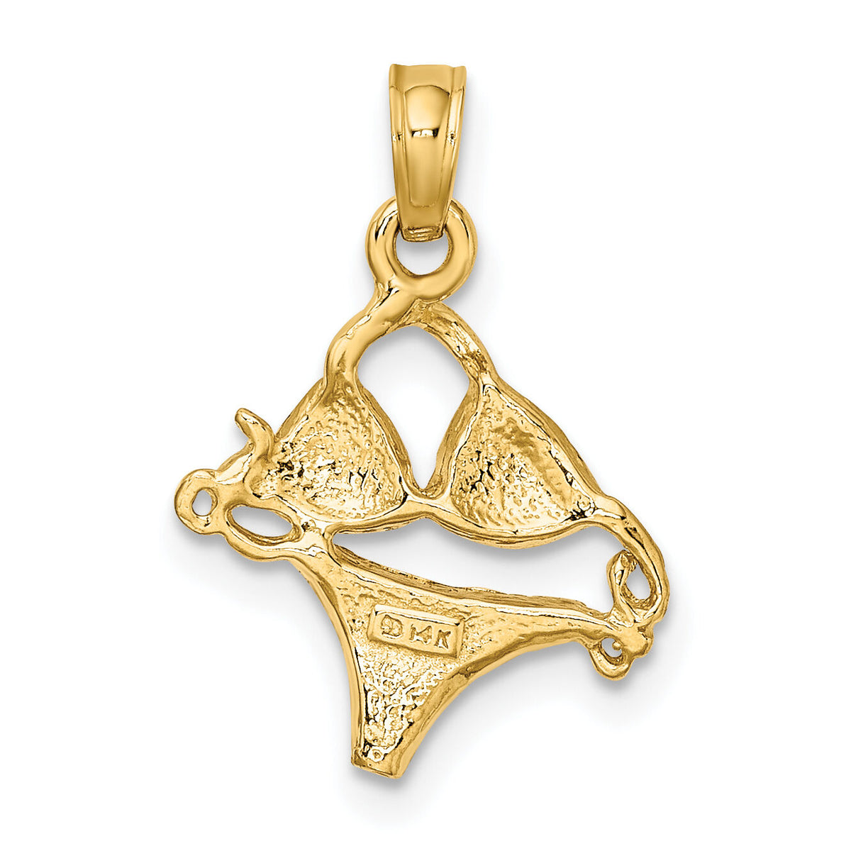 14K Pink Enameled Bikini Bathing Suit Charm-K6756