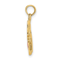 14K Orange Enameled Butterfly Sunglasses Charm-K6757