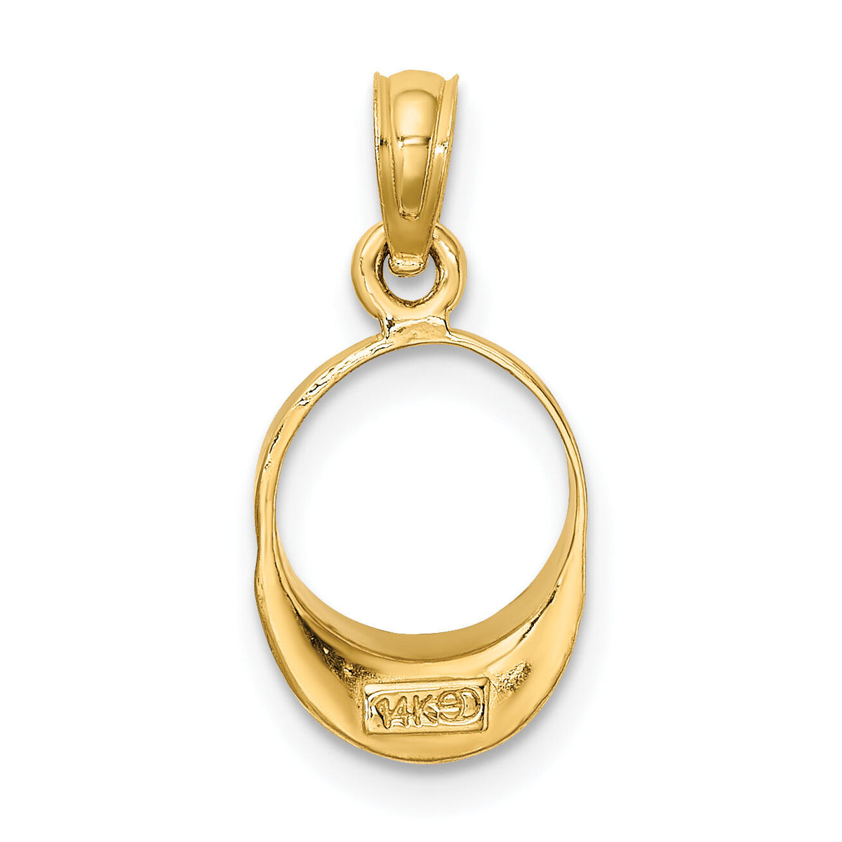 14K Aqua Enameled Beach Sun Visor Charm-K6759