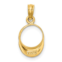 14K Fuschia Enameled Beach Sun Visor Charm-K6760