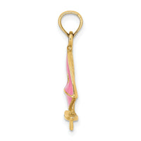 14K Pink Enameled Windsail Surf Board Charm-K6766