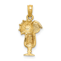 14K Yellow Enamel Drink w/Multi-Colored Umbrella Charm-K6795