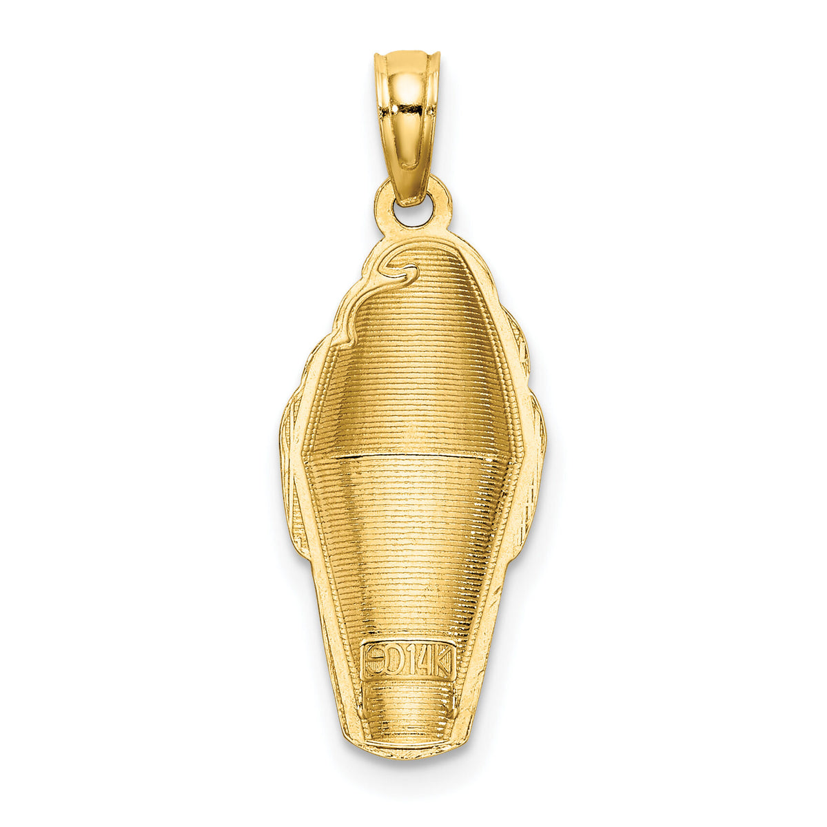 14K w/Brown Enamel Chocolate Ice Cream Cone  Charm-K6798