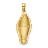 14K w/Brown Enamel Chocolate Ice Cream Cone  Charm-K6798