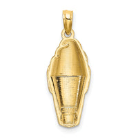 14K Pink Enameled Strawberry Ice Cream Cone Charm-K6799