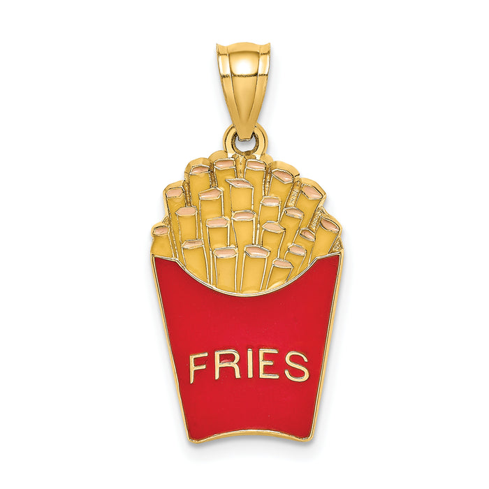 14K w/Enamel French Fries Charm-K6801