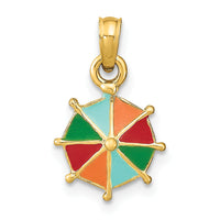 14K W/ Multi-Color Enamel Umbrella Charm-K6810