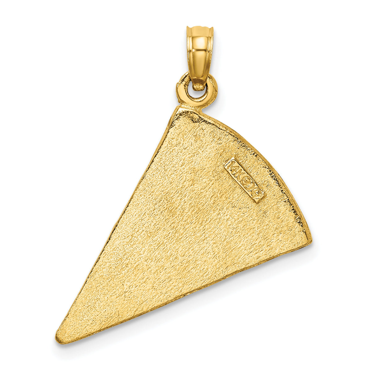 14K w/Enamel Large Pepperoni Pizza Slice-K6814