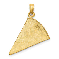 14K w/Enamel Large Pepperoni Pizza Slice-K6814