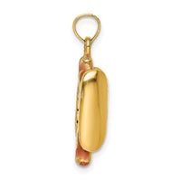 14K 3-D Enamel Hot Dog w/ Bun Charm-K6816