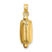14K 3-D Enamel Hot Dog w/ Bun Charm-K6816