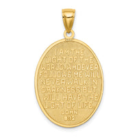 14K Enamel Lighthouse Pendant W/John 8:12 On Reverse-K6823