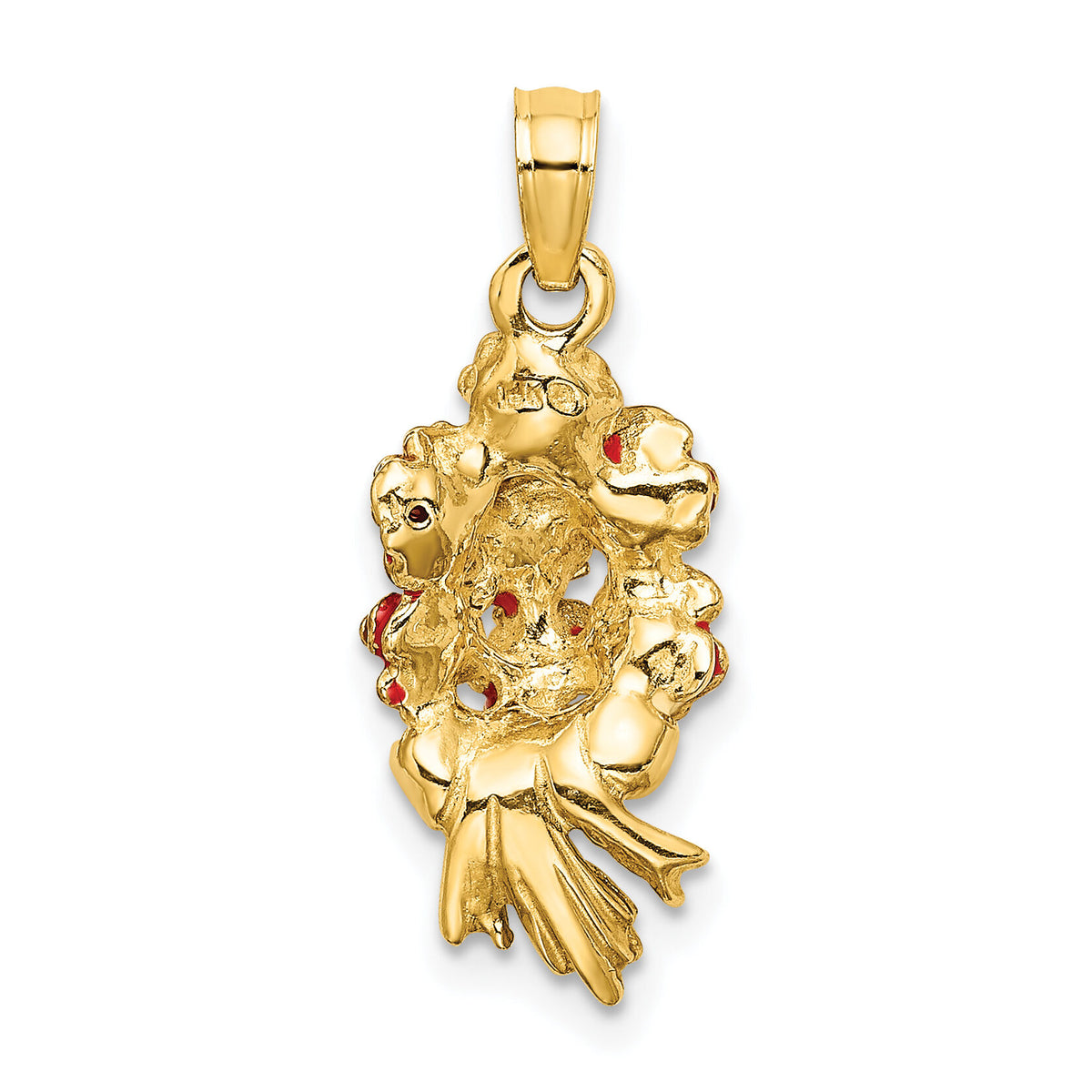 14K Enameled Bouquet of Red Roses-K6825