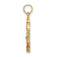 14K Multi Enamel MY GARDEN Post Flower Charm-K6827