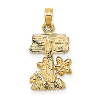 14K Multi Enamel MY GARDEN Post Flower Charm-K6827