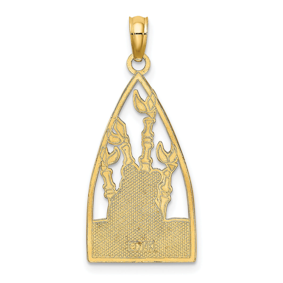 14K Enamel Panda Bear and Bamboo Charm-K6838